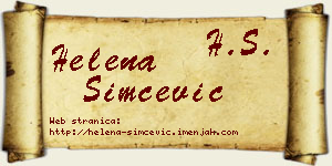 Helena Simčević vizit kartica